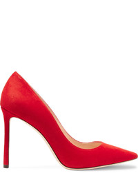 Красные замшевые туфли от Jimmy Choo