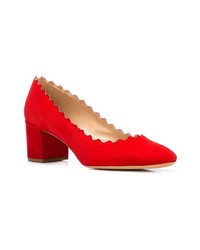 Красные замшевые туфли от Chloé