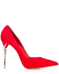 Красные замшевые туфли от Le Silla
