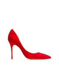 Красные замшевые туфли от Manolo Blahnik