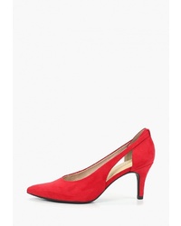 Красные замшевые туфли от Marco Tozzi
