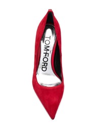 Красные замшевые туфли от Tom Ford