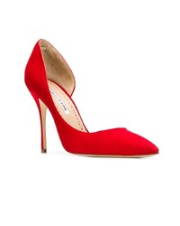 Красные замшевые туфли от Manolo Blahnik