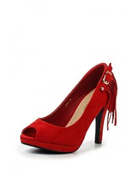 Красные замшевые туфли от Queen Vivi
