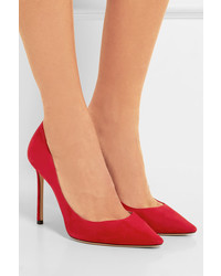 Красные замшевые туфли от Jimmy Choo