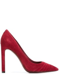 Красные замшевые туфли от Salvatore Ferragamo