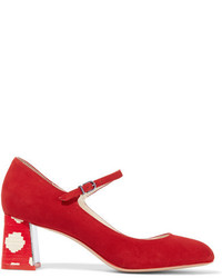 Красные замшевые туфли от Sophia Webster