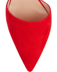 Красные замшевые туфли от Gianvito Rossi