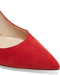 Красные замшевые туфли от Gianvito Rossi