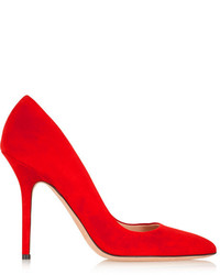 Красные замшевые туфли от Tamara Mellon