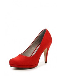 Красные замшевые туфли от Tamaris