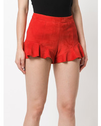 Женские красные замшевые шорты от Drome