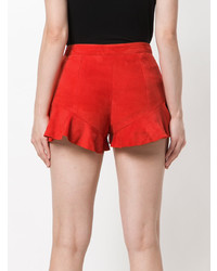 Женские красные замшевые шорты от Drome