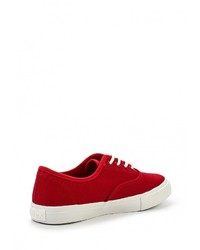 Женские красные кеды из плотной ткани от Affex