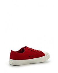 Женские красные кеды из плотной ткани от Affex