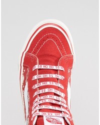 Мужские красные кеды от Vans