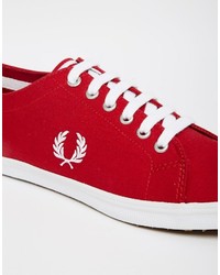 Мужские красные кеды от Fred Perry