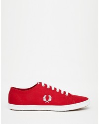 Мужские красные кеды от Fred Perry
