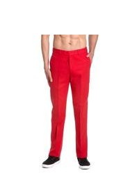 Красные классические брюки