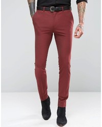 Мужские красные классические брюки от Asos