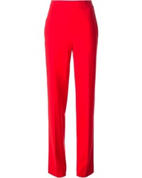 Женские красные классические брюки от Moschino