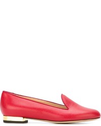 Красные кожаные балетки от Charlotte Olympia