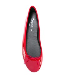 Красные кожаные балетки от Repetto