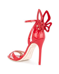 Красные кожаные босоножки на каблуке от Sophia Webster