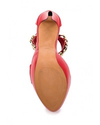 Красные кожаные босоножки на каблуке от Just Couture