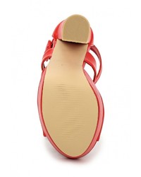 Красные кожаные босоножки на каблуке от Malien