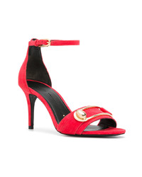 Красные кожаные босоножки на каблуке от Stella Luna