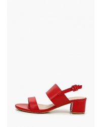 Красные кожаные босоножки на каблуке от Stephan