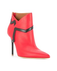 Красные кожаные ботильоны от Malone Souliers