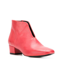 Красные кожаные ботильоны от Cotélac
