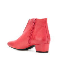Красные кожаные ботильоны от Cotélac