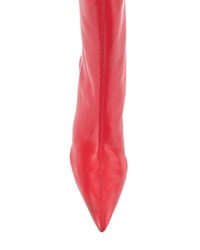 Красные кожаные ботильоны от Aquazzura