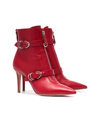 Красные кожаные ботильоны от Gianvito Rossi