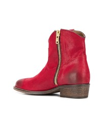 Красные кожаные ботильоны от Via Roma 15