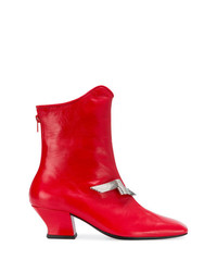 Красные кожаные ботильоны от Dorateymur