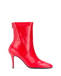 Красные кожаные ботильоны от Dorateymur