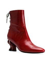 Красные кожаные ботильоны от Dorateymur