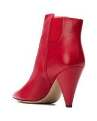 Красные кожаные ботильоны от Fabio Rusconi