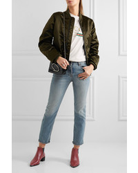 Красные кожаные ботильоны от Acne Studios