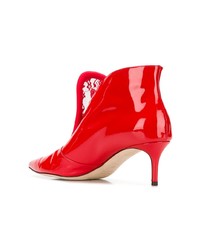 Красные кожаные ботильоны от Christopher Kane
