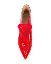 Красные кожаные ботильоны от Christopher Kane