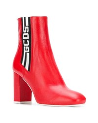 Красные кожаные ботильоны от Gcds