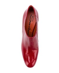 Красные кожаные ботильоны от Santoni