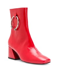 Красные кожаные ботильоны от Dorateymur
