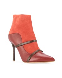 Красные кожаные ботильоны от Malone Souliers