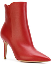 Красные кожаные ботильоны от Gianvito Rossi